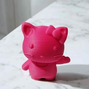 3D Printed Pink Hello Kitty Figurine